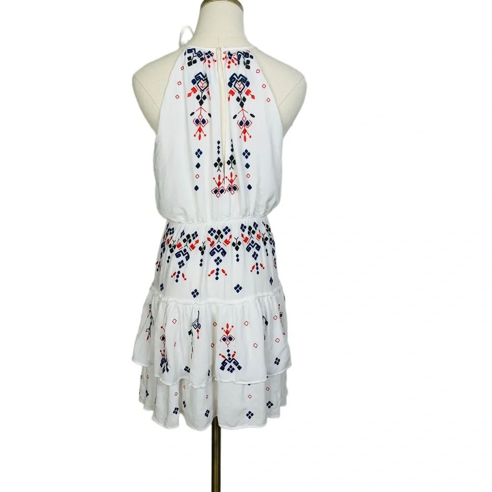 PARKER Quintana embroidered halter dress MEDIUM 3431 - Picture 6 of 11